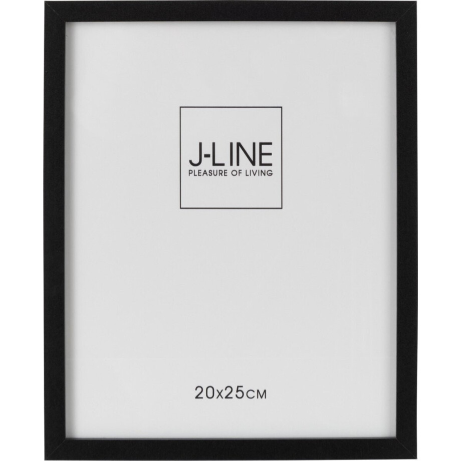 J-Line fotolijst Basic - hout - zwart - medium - 2 stuks afbeelding 1