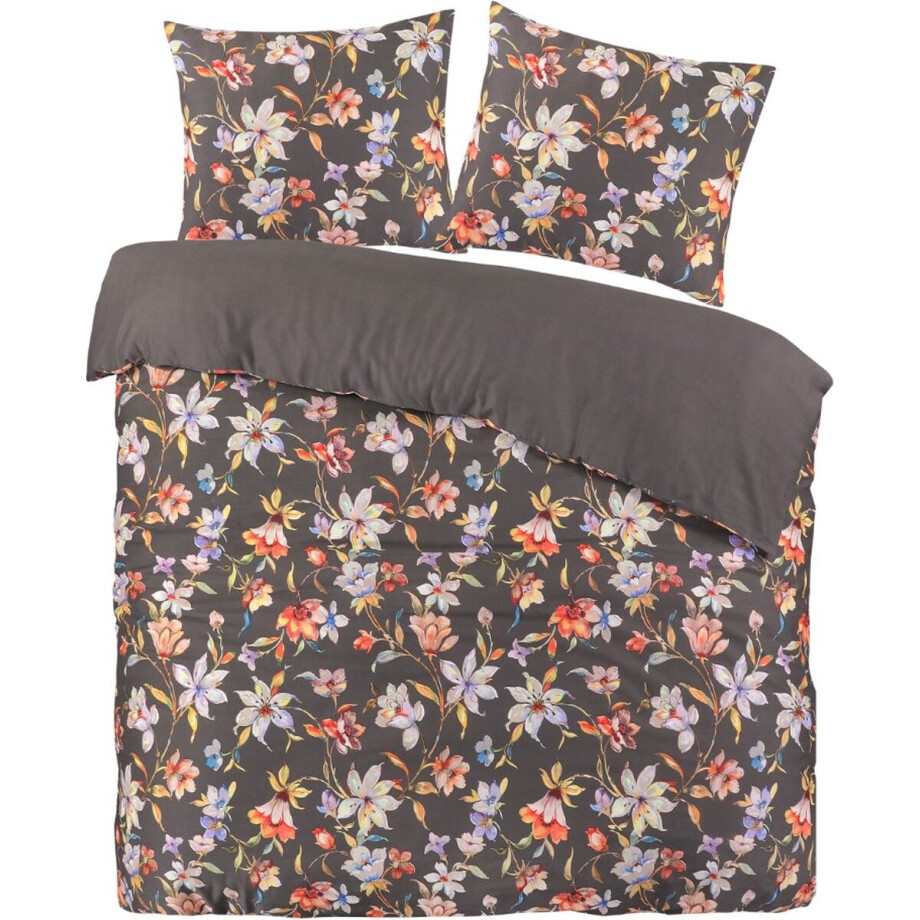 Papillon Nora Dekbedovertrek - Lits-jumeaux - 240 x 200/220 - Grijs afbeelding 1