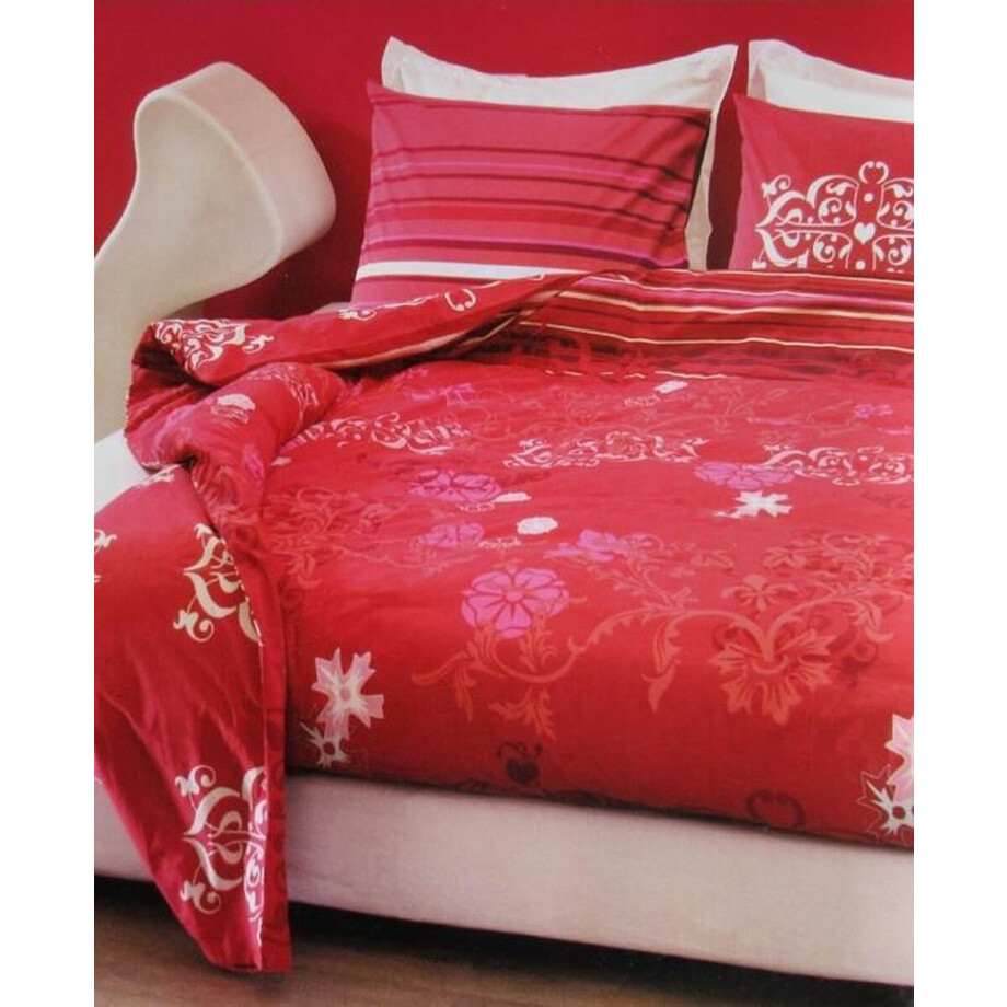Beddinghouse Trento Dekbedovertrek - Eenpersoons - 140x200/220 - Rood afbeelding 1