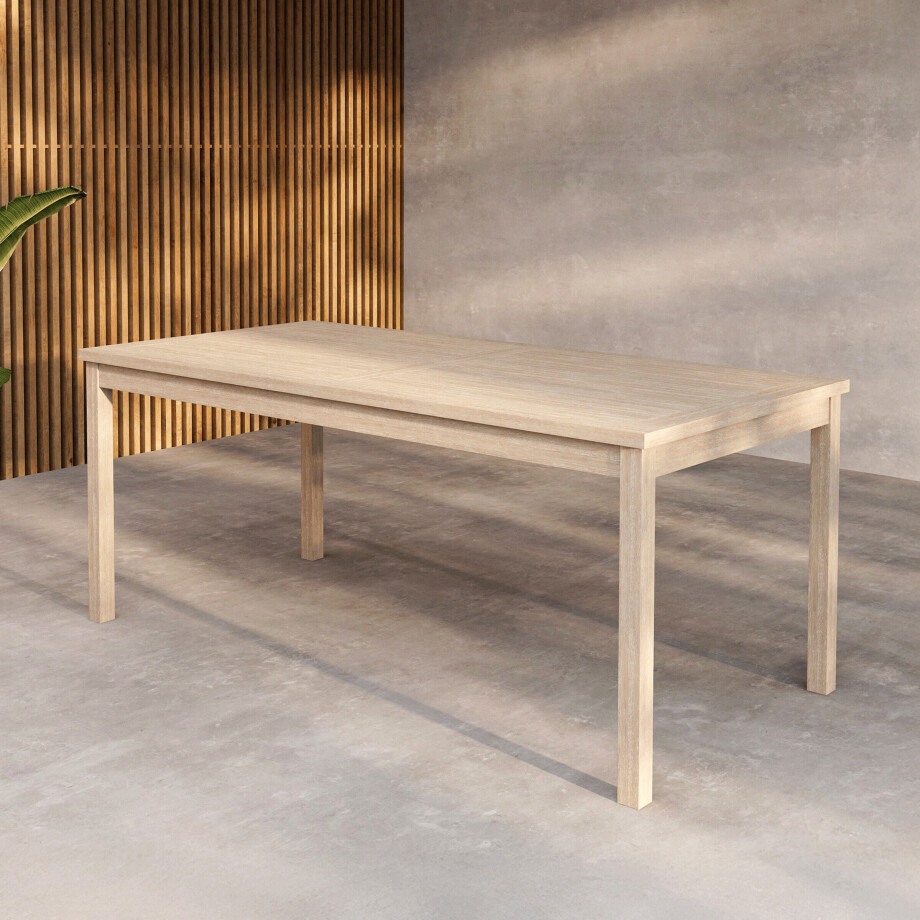 Nohr Tuintafel 'Amberia' Teakhout, 180 x 90cm Nohr Tuintafel 'Amberia' Teakhout, 180 x 90cm afbeelding