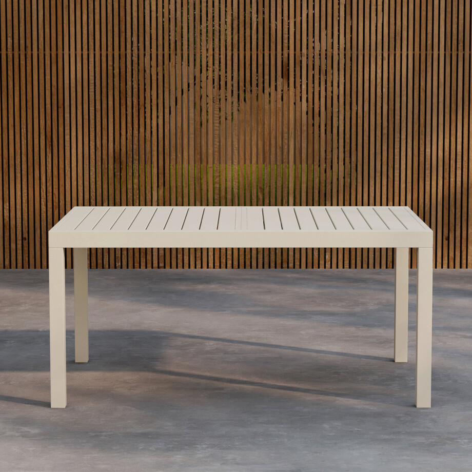 Nohr Uitschuifbare Tuintafel 'Lace' 160/240 x 100cm, kleur Beige afbeelding 1