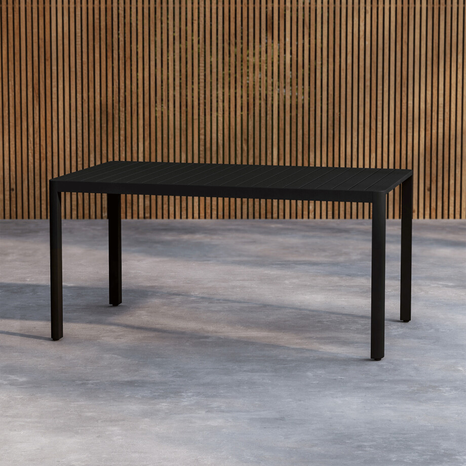 Nohr Tuintafel 'Lateasha' 150 x 85cm, kleur Zwart afbeelding 1