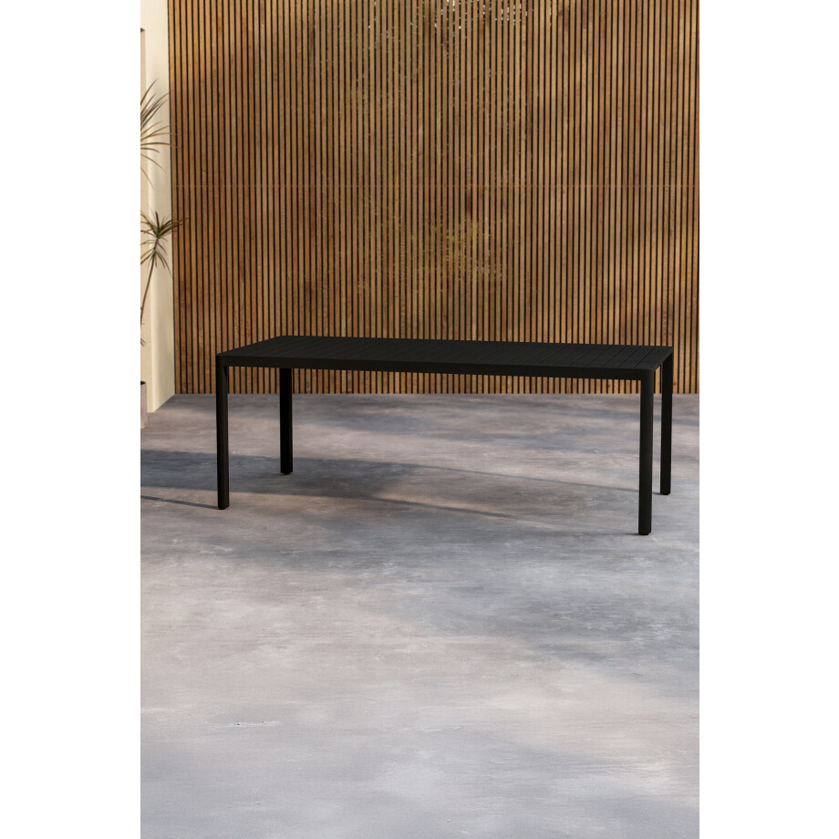 Nohr Tuintafel 'Lateasha' 200 x 90cm, kleur Zwart afbeelding 1