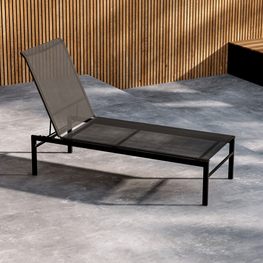 Nohr Ligbed 'Romney' Textileen, kleur Zwart Nohr Ligbed 'Romney' Textileen, kleur Zwart afbeelding 1