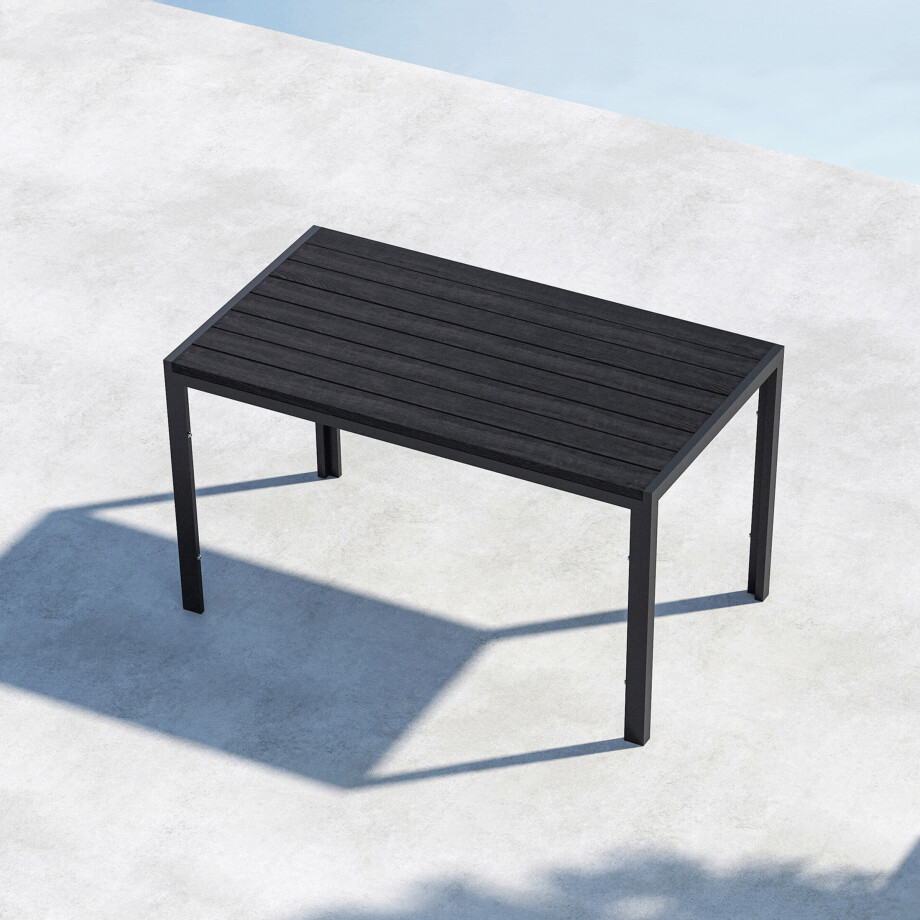 Nohr Tuintafel 'Cherice' 140 x 80cm, kleur Zwart afbeelding 1
