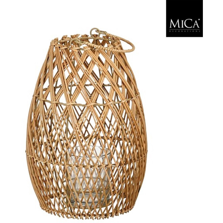 Mica Decorations Lantaarn - 32 x 22 cm - Bruin Mica Decorations Lantaarn - 32 x 22 cm - Bruin afbeelding 1