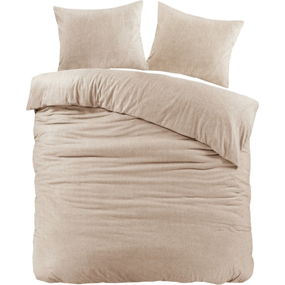 Papillon Brienz Flanel Dekbedovertrek - Lits-jumeaux - 240 x 200/220 cm - Zand afbeelding 1