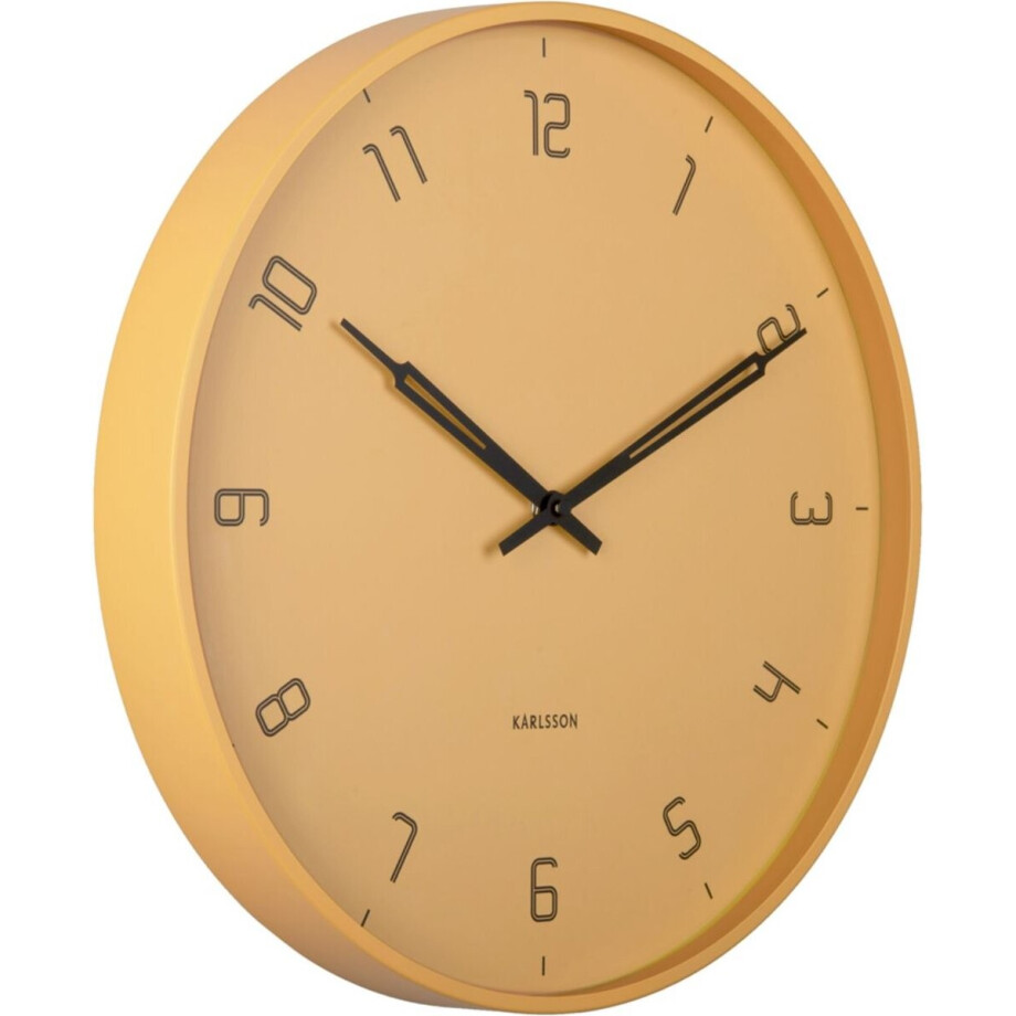 Karlsson Wandklok Stark - Geel - Ø40cm - Wandklok Modern Karlsson Wandklok Stark - Geel - Ø40cm - Wandklok Modern afbeelding 1