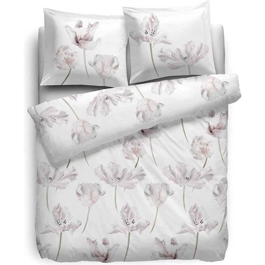 HNL Pure Cotton Livina Dekbedovertrek - Eenpersoons - 135x200 + 80x80 cm - Wit afbeelding 1