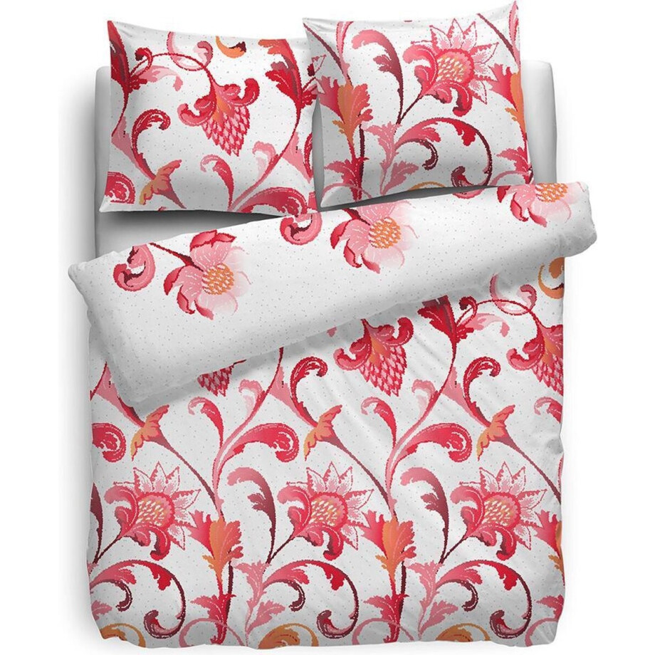 HNL Refined Vida Dekbedovertrek - Litsjumeaux XL - 260x200/220 cm - Rood afbeelding 1