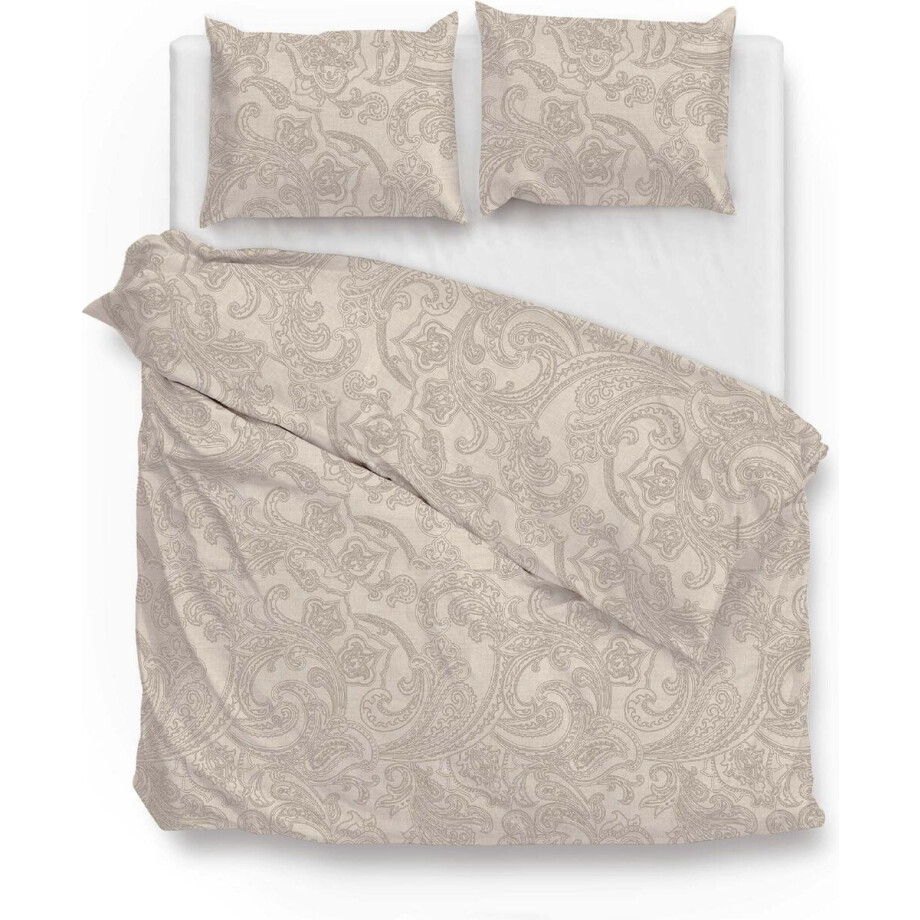 Zohome Paisley-di-Lino Dekbedovertrek - Tweepersoons - Katoen - 200x200-220cm - Beige Zohome Paisley-di-Lino Dekbedovertrek - Tweepersoons - Katoen - 200x200-220cm - Beige afbeelding 1