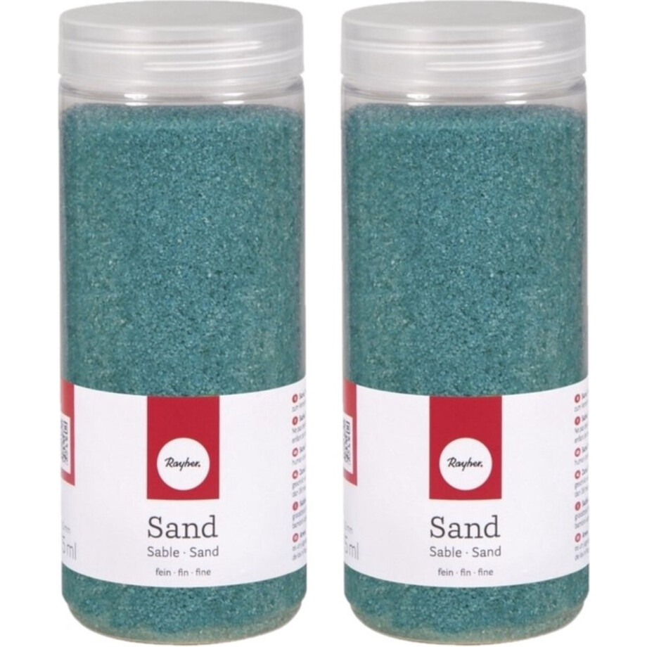 Rayher hobby Fijn decoratie zand korrels - 5x - turquoise blauw - 475 ml - zandkorrels - knutselmateriaal - 0.1 tot 0.5 mm Rayher hobby Fijn decoratie zand korrels - 5x - turquoise blauw - 475 ml - zandkorrels - knutselmateriaal - 0.1 tot 0.5 mm afbeelding 1