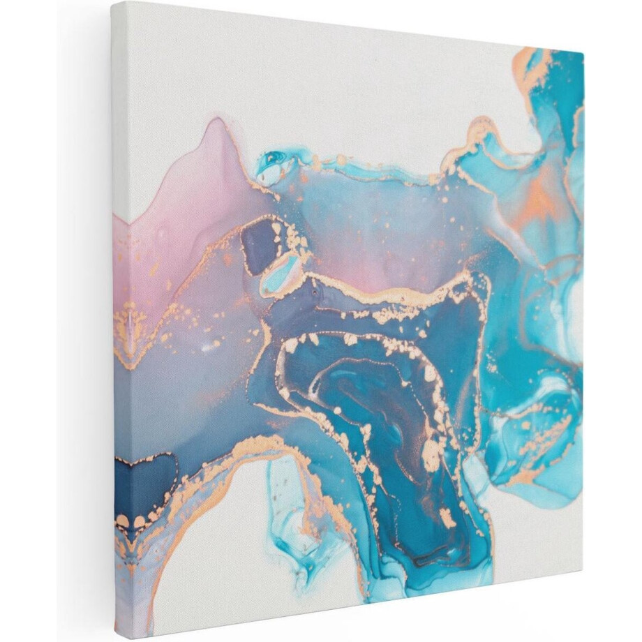 Artaza Canvas Schilderij Abstract Goud - 40x40 cm - Klein - Muurdecoratie Woonkamer - Wanddecoratie Marmer - Kamer Accessoires Artaza Canvas Schilderij Abstract Goud - 40x40 cm - Klein - Muurdecoratie Woonkamer - Wanddecoratie Marmer - Kamer Accessoires afbeelding 1