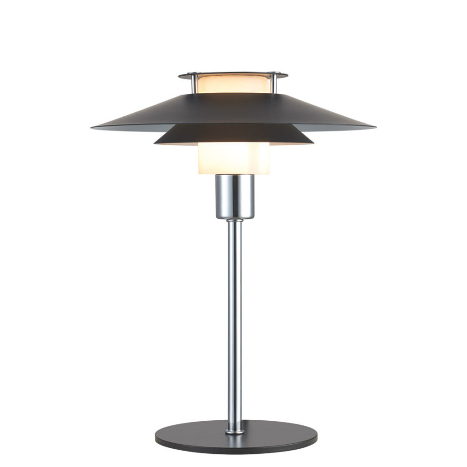Halo Design Tafellamp 'RIVOLI' kleur Zwart / Chroom afbeelding 1