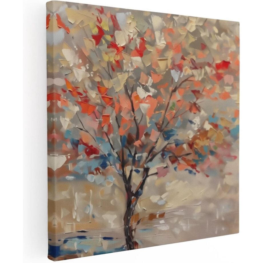 Artaza Canvas Schilderij Abstract Kunstwerk van een Boom - 30x30 - Klein - Foto Op Canvas - Canvas Print Artaza Canvas Schilderij Abstract Kunstwerk van een Boom - 30x30 - Klein - Foto Op Canvas - Canvas Print afbeelding 1