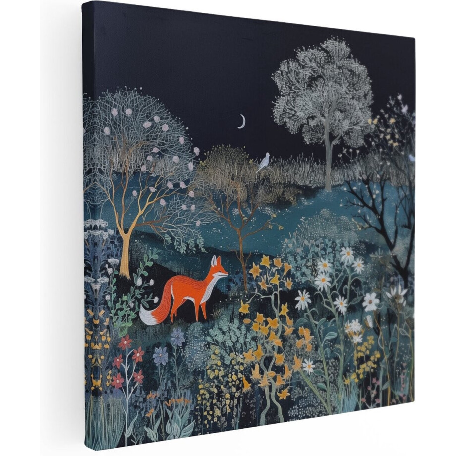 Artaza Canvas Schilderij Vos in een Bos - Dieren - 90x90 cm - Groot - Wanddecoratie Woonkamer - Schilderijen - Muurdecoratie Artaza Canvas Schilderij Vos in een Bos - Dieren - 90x90 cm - Groot - Wanddecoratie Woonkamer - Schilderijen - Muurdecoratie afbeelding 1