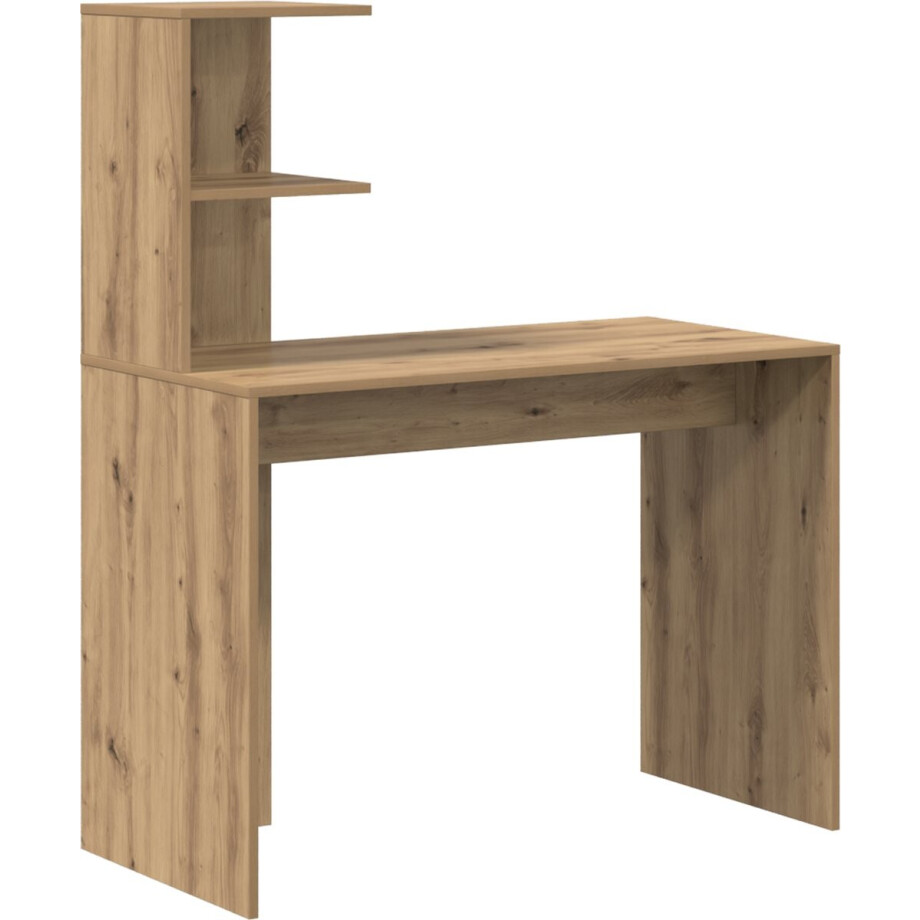 vidaXL - Bureau - Artisan - Eiken - 133.5 - x - 50 - x - 124 - cm - 2 - st afbeelding 1