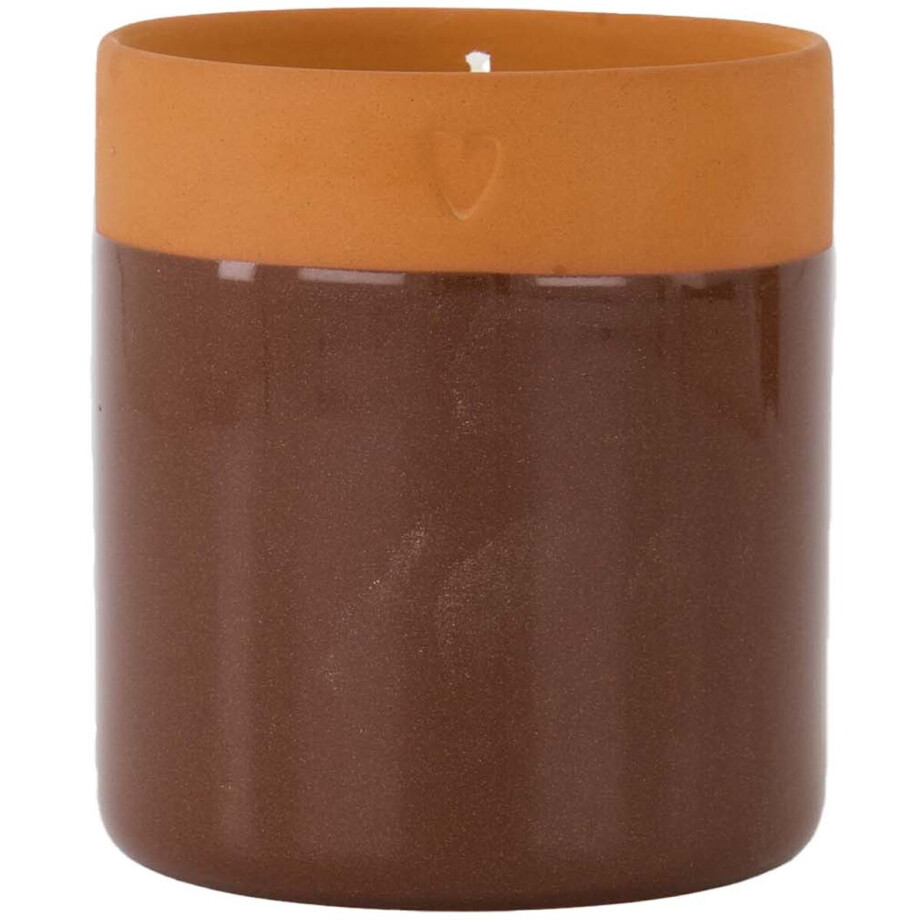 Zusss Geurkaars Terracotta Hartje Terracotta / Paraffine Brown afbeelding 1