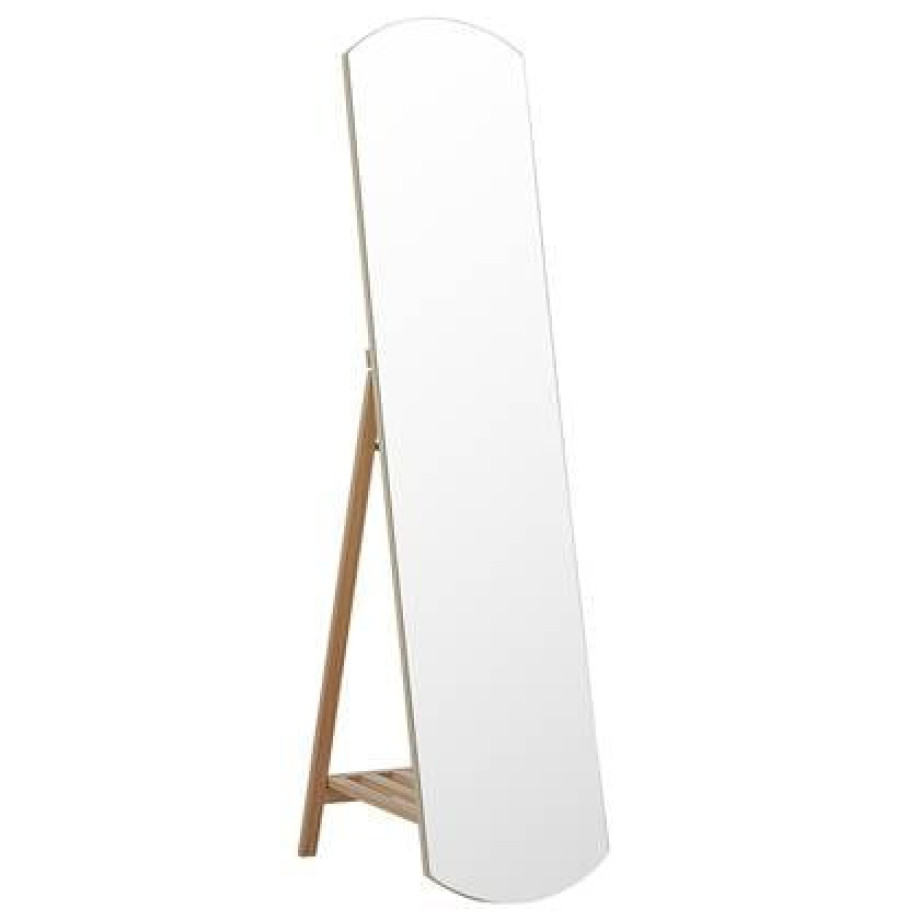 Beliani - CHERBOURG - Staande spiegel - Lichte houtkleur - Dennenhout afbeelding 1