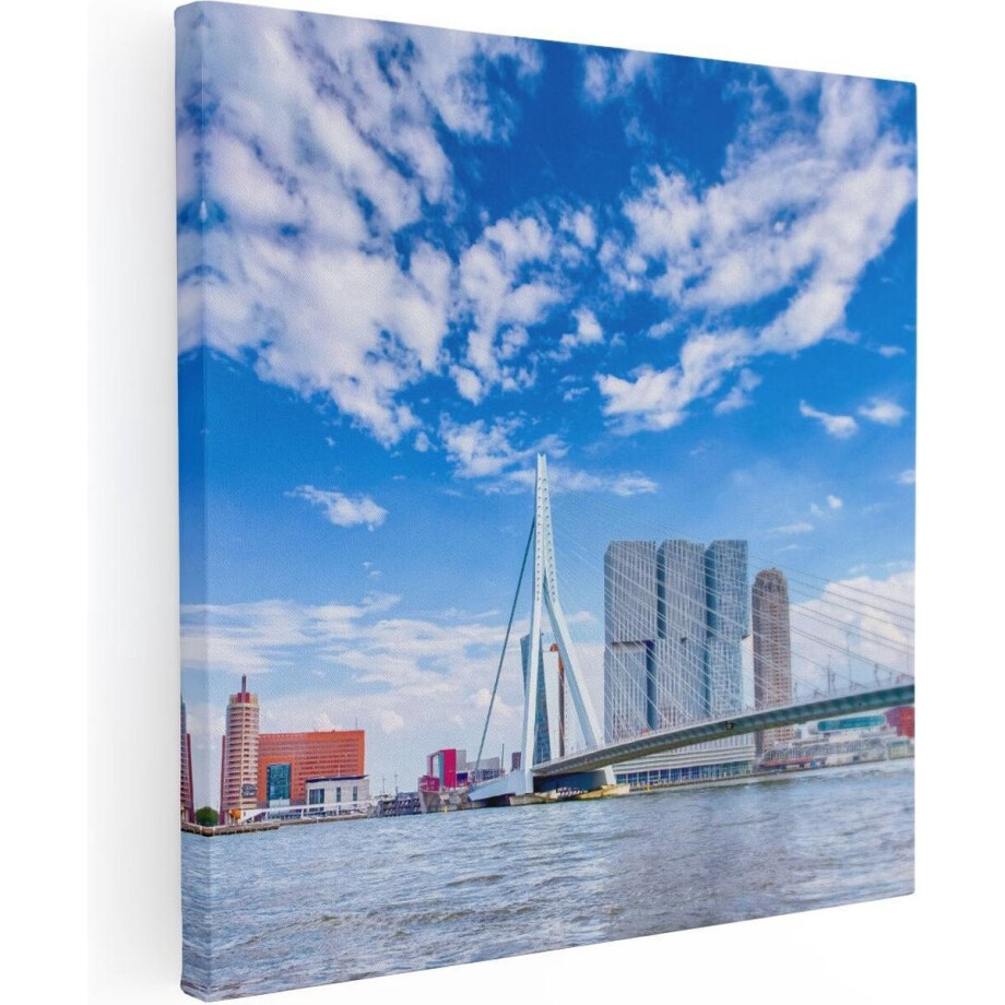 Artaza Canvas Schilderij Rotterdam - 60x60 cm - Wanddecoratie Skyline - Muurdecoratie Erasmusbrug - Schilderijen Op Canvas Artaza Canvas Schilderij Rotterdam - 60x60 cm - Wanddecoratie Skyline - Muurdecoratie Erasmusbrug - Schilderijen Op Canvas afbeelding 1