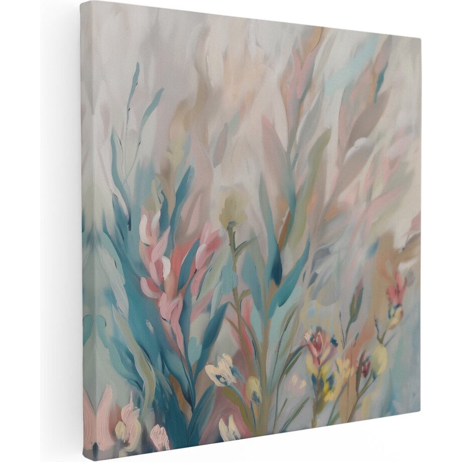 Artaza Canvas Schilderij Botanisch - 40x40 cm - Klein - Muurdecoratie Bloemen - Wanddecoratie Pastel - Kamer Accessoires Artaza Canvas Schilderij Botanisch - 40x40 cm - Klein - Muurdecoratie Bloemen - Wanddecoratie Pastel - Kamer Accessoires afbeelding 1