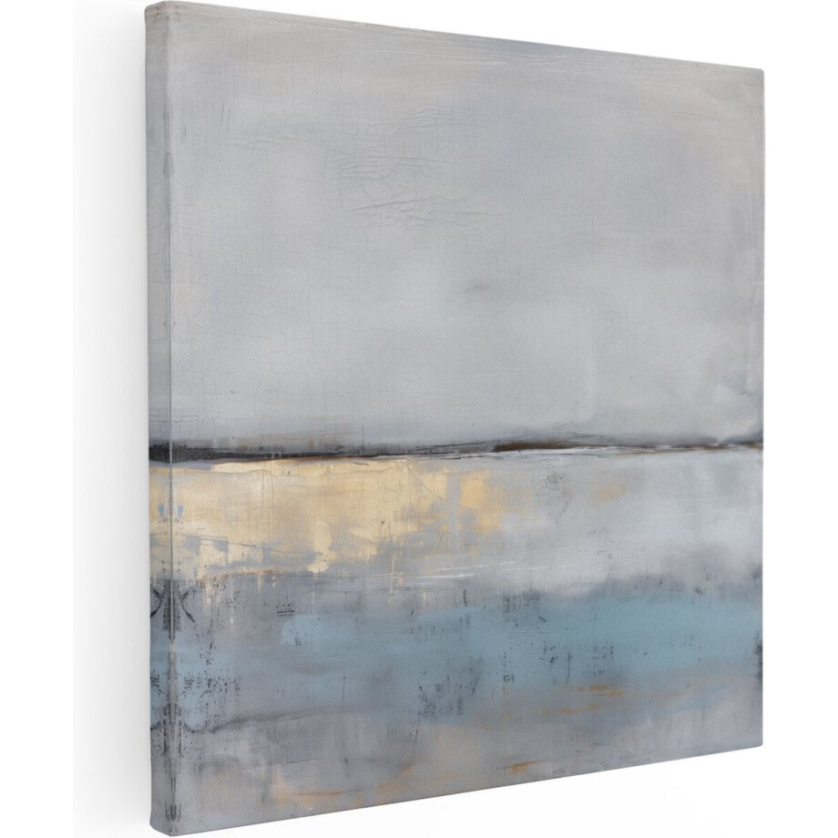 Artaza Canvas Schilderij Abstract - 70x70 cm - Wanddecoratie Woonkamer - Muurdecoratie Zee - Schilderijen Op Canvas afbeelding 1