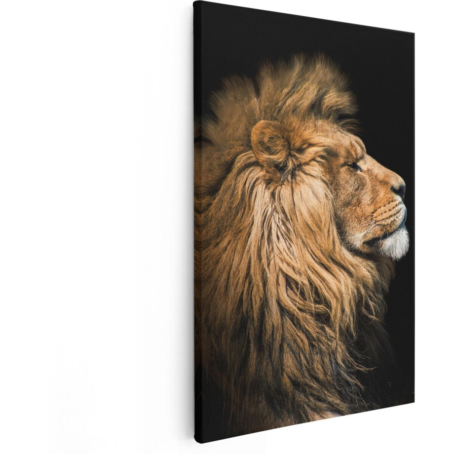 Artaza Canvas Schilderij Leeuw - Leeuwenkop - 20x30 - Klein - Foto Op Canvas - Canvas Print afbeelding 1