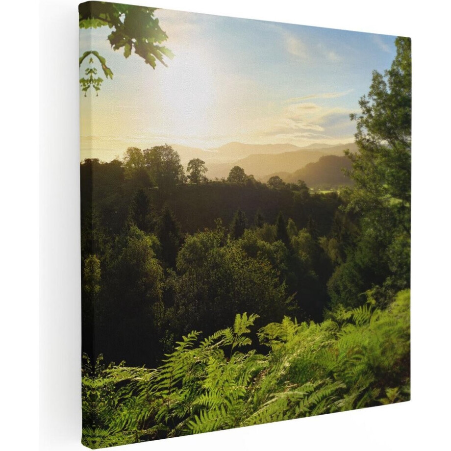 Artaza Canvas Schilderij Landschap - 90x90 cm - Wanddecoratie Bos - Muurdecoratie Natuur - Canvas Schilderijen Woonkamer Artaza Canvas Schilderij Landschap - 90x90 cm - Wanddecoratie Bos - Muurdecoratie Natuur - Canvas Schilderijen Woonkamer afbeelding 1