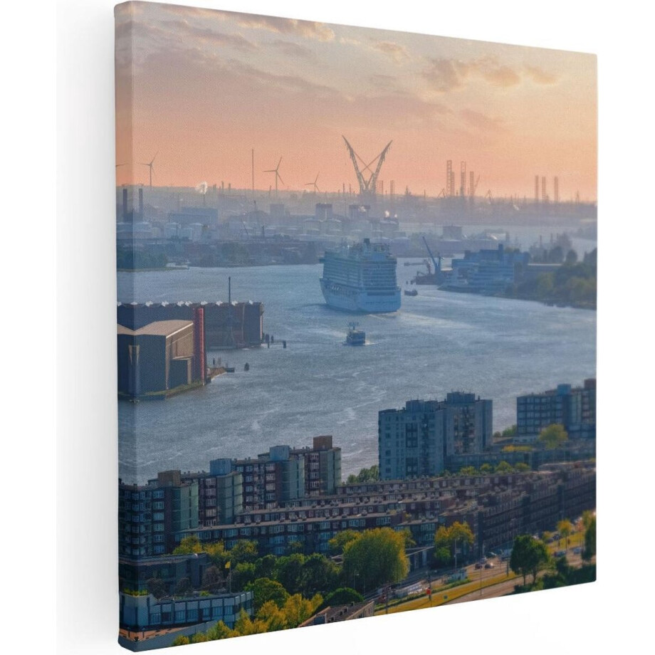 Artaza Canvas Schilderij Rotterdam - 50x50 cm - Wanddecoratie Skyline - Muurdecoratie Haven - Schilderijen Op Canvas Zonsondergang Artaza Canvas Schilderij Rotterdam - 50x50 cm - Wanddecoratie Skyline - Muurdecoratie Haven - Schilderijen Op Canvas Zonsondergang afbeelding 1