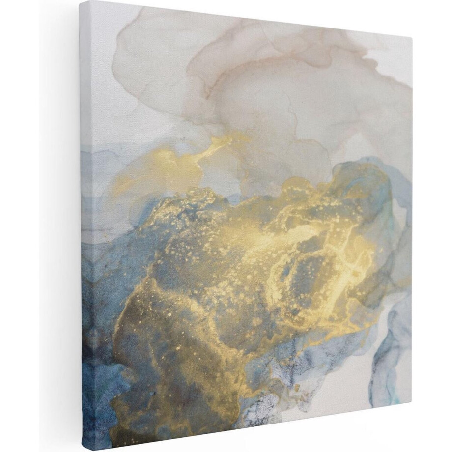 Artaza Canvas Schilderij Abstract - 80x80 cm - Wanddecoratie Goud - Muurdecoratie Woonkamer - Schilderijen Op Canvas Artaza Canvas Schilderij Abstract - 80x80 cm - Wanddecoratie Goud - Muurdecoratie Woonkamer - Schilderijen Op Canvas afbeelding 1