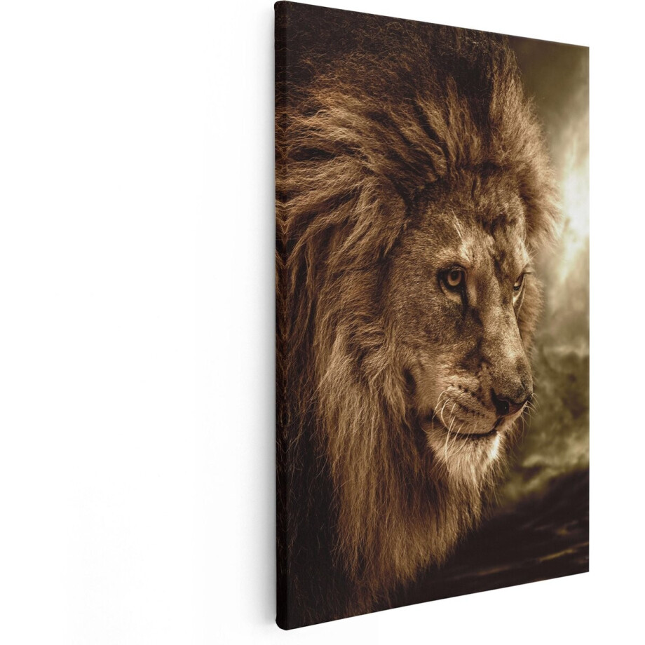 Artaza Canvas Schilderij Leeuw - Leeuwenkop - 80x120 - Groot - Foto Op Canvas - Canvas Print Artaza Canvas Schilderij Leeuw - Leeuwenkop - 80x120 - Groot - Foto Op Canvas - Canvas Print afbeelding 1