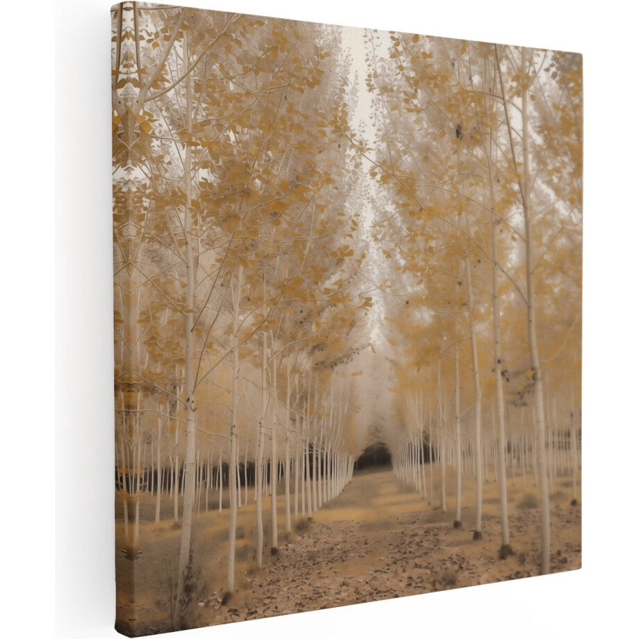 Artaza Canvas Schilderij Herfstbos - 40x40 cm - Klein - Wanddecoratie Boom - Muurdecoratie Landschap - Kamer Accessoires Natuur Artaza Canvas Schilderij Herfstbos - 40x40 cm - Klein - Wanddecoratie Boom - Muurdecoratie Landschap - Kamer Accessoires Natuur afbeelding 1