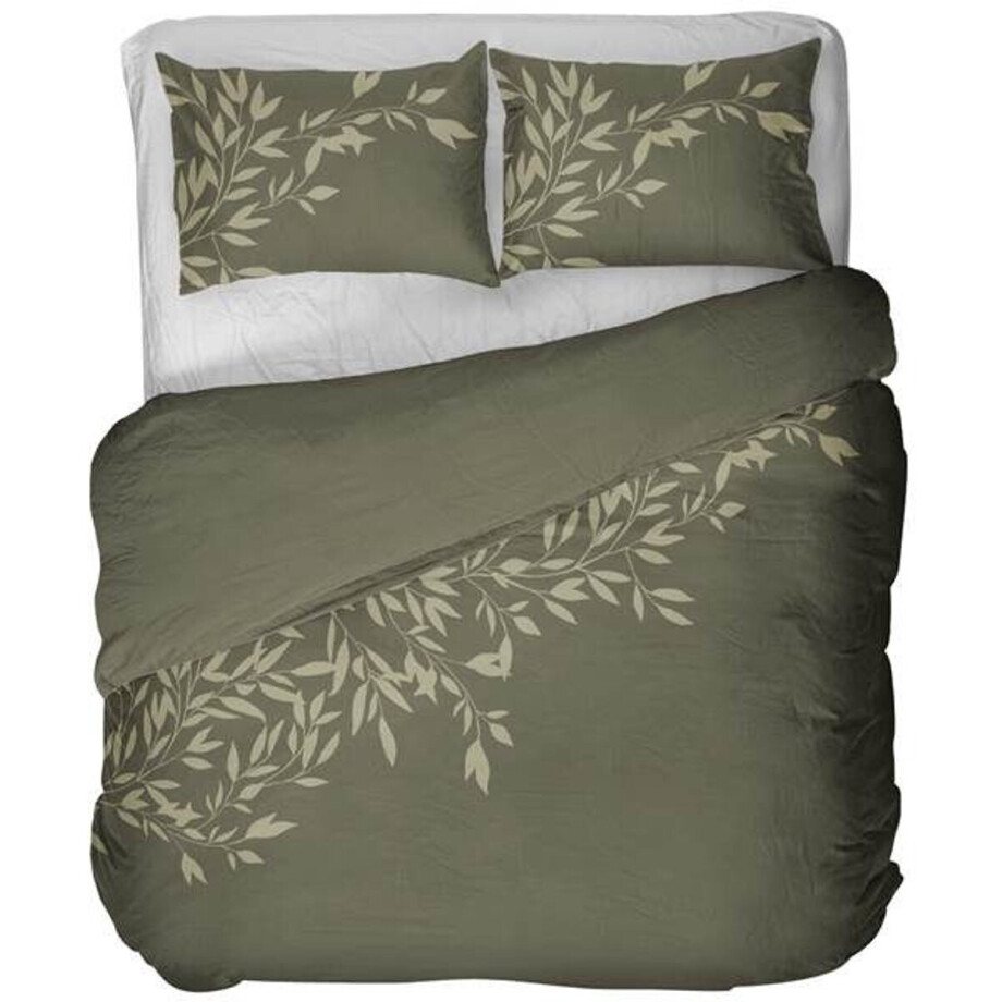 Kayori Habo Dekbedovertrek - Tweepersoons - 200x200/220 cm - Donkergroen Kayori Habo Dekbedovertrek - Tweepersoons - 200x200/220 cm - Donkergroen afbeelding 1