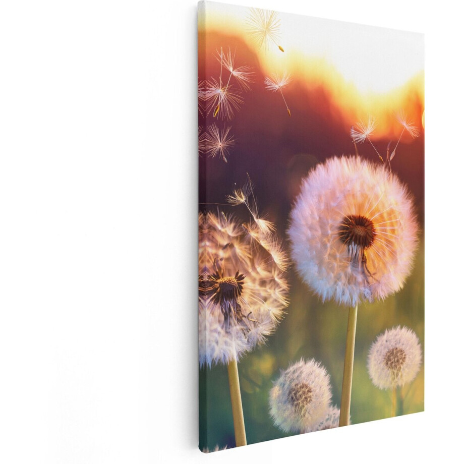 Artaza Canvas Schilderij Paardenbloemen Tijdens Zonsondergang - 60x90 - Foto Op Canvas - Canvas Print Artaza Canvas Schilderij Paardenbloemen Tijdens Zonsondergang - 60x90 - Foto Op Canvas - Canvas Print afbeelding 1