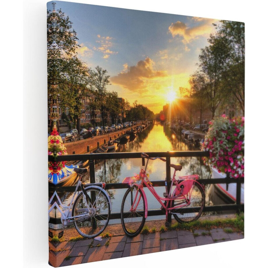Artaza Canvas Schilderij Amsterdamse Brug Met Zonsopgang - 30x30 - Klein - Foto Op Canvas - Canvas Print Artaza Canvas Schilderij Amsterdamse Brug Met Zonsopgang - 30x30 - Klein - Foto Op Canvas - Canvas Print afbeelding 1