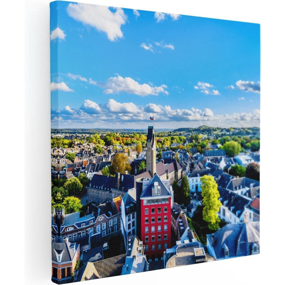 Artaza Canvas Schilderij Maastricht - 60x60 cm - Wanddecoratie Skyline - Muurdecoratie Stad - Schilderijen Op Canvas afbeelding 1