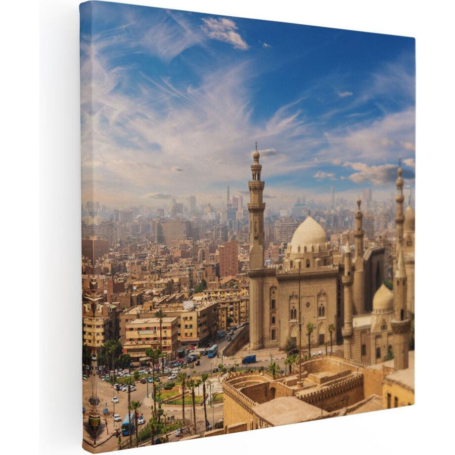 Artaza Canvas Schilderij Moskee in Cairo, Egypte - 70x70 - Foto Op Canvas - Canvas Print afbeelding 1