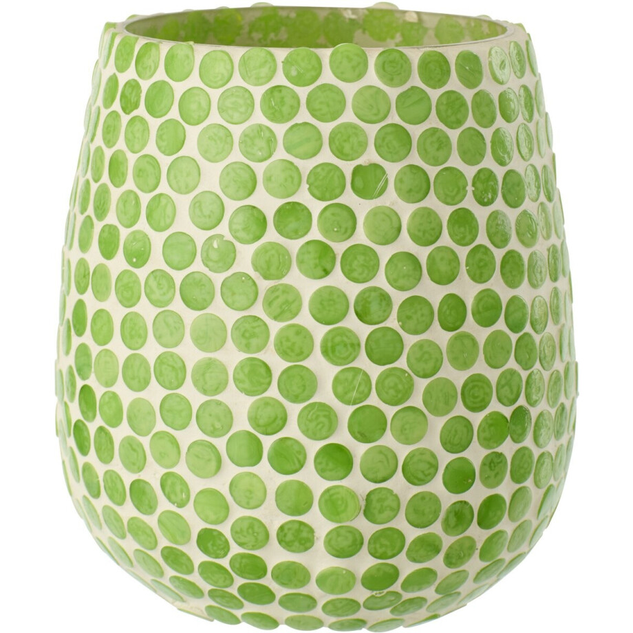 J-Line kaarshouder Mozaïek - glas - groen - large afbeelding 1