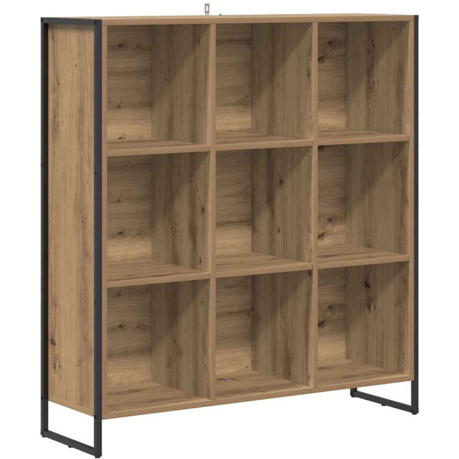 vidaXL - Boekenkast - Ambachtelijk - Eiken - 99,5 - x - 30 - x - 108,5 - cm - Bewerkt - hout afbeelding 1