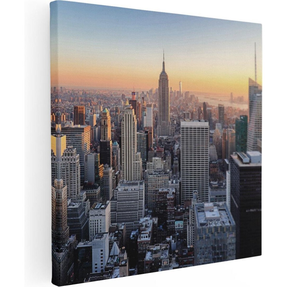 Artaza Canvas Schilderij New York Skyline Met Wolkenkrabbers - 40x40 - Klein - Foto Op Canvas - Canvas Print afbeelding 1