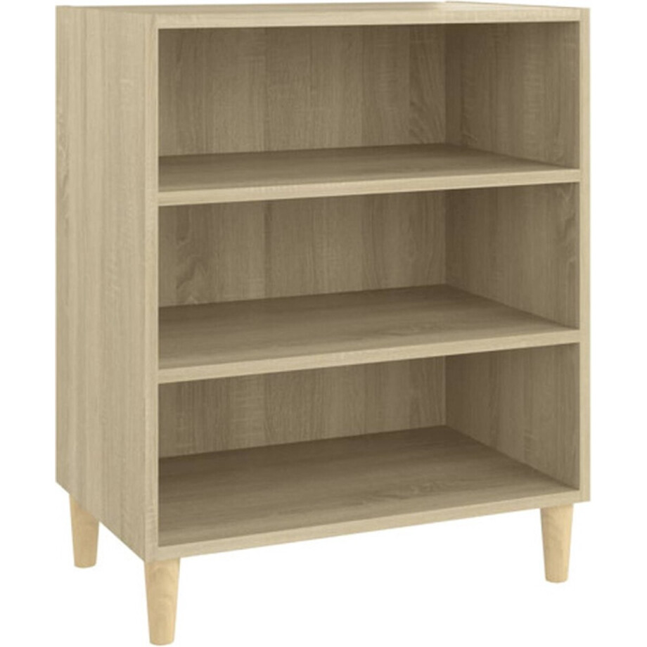 vidaXL - Dressoir - 57x35x70 - cm - bewerkt - hout - sonoma - eikenkleurig afbeelding 1