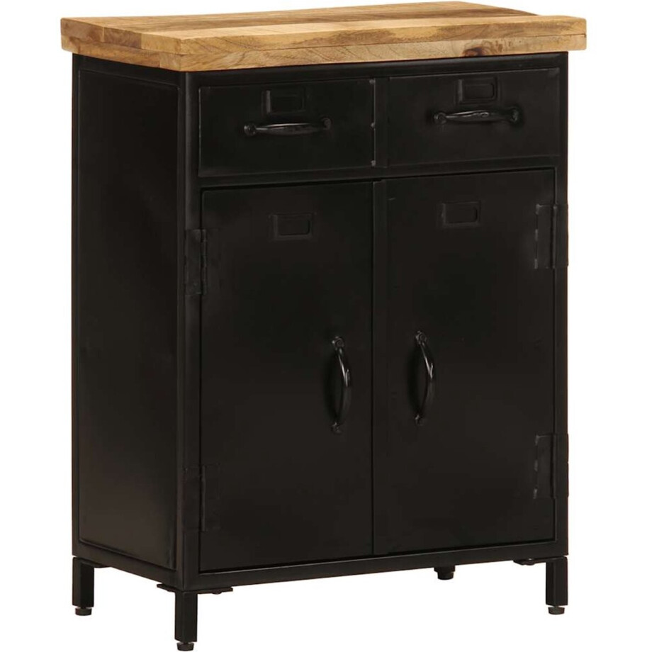 vidaXL - Dressoir - 55x30x71 - cm - massief - mangohout vidaXL - Dressoir - 55x30x71 - cm - massief - mangohout afbeelding 1