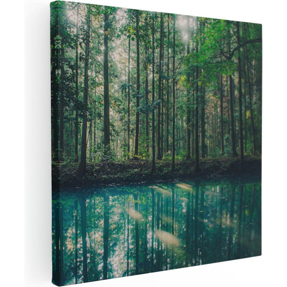 Artaza Canvas Schilderij Landschap - 30x30 cm - Klein - Muurdecoratie Bos - Wanddecoratie Natuur - Kamer Accessoires Woonkamer Artaza Canvas Schilderij Landschap - 30x30 cm - Klein - Muurdecoratie Bos - Wanddecoratie Natuur - Kamer Accessoires Woonkamer afbeelding 1