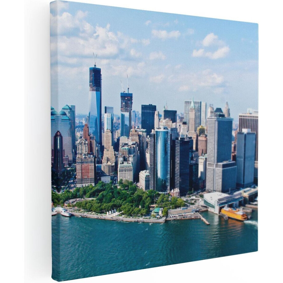 Artaza Canvas Schilderij New York Als Een Eiland Vanuit De Lucht - 50x50 - Foto Op Canvas - Canvas Print Artaza Canvas Schilderij New York Als Een Eiland Vanuit De Lucht - 50x50 - Foto Op Canvas - Canvas Print afbeelding 1