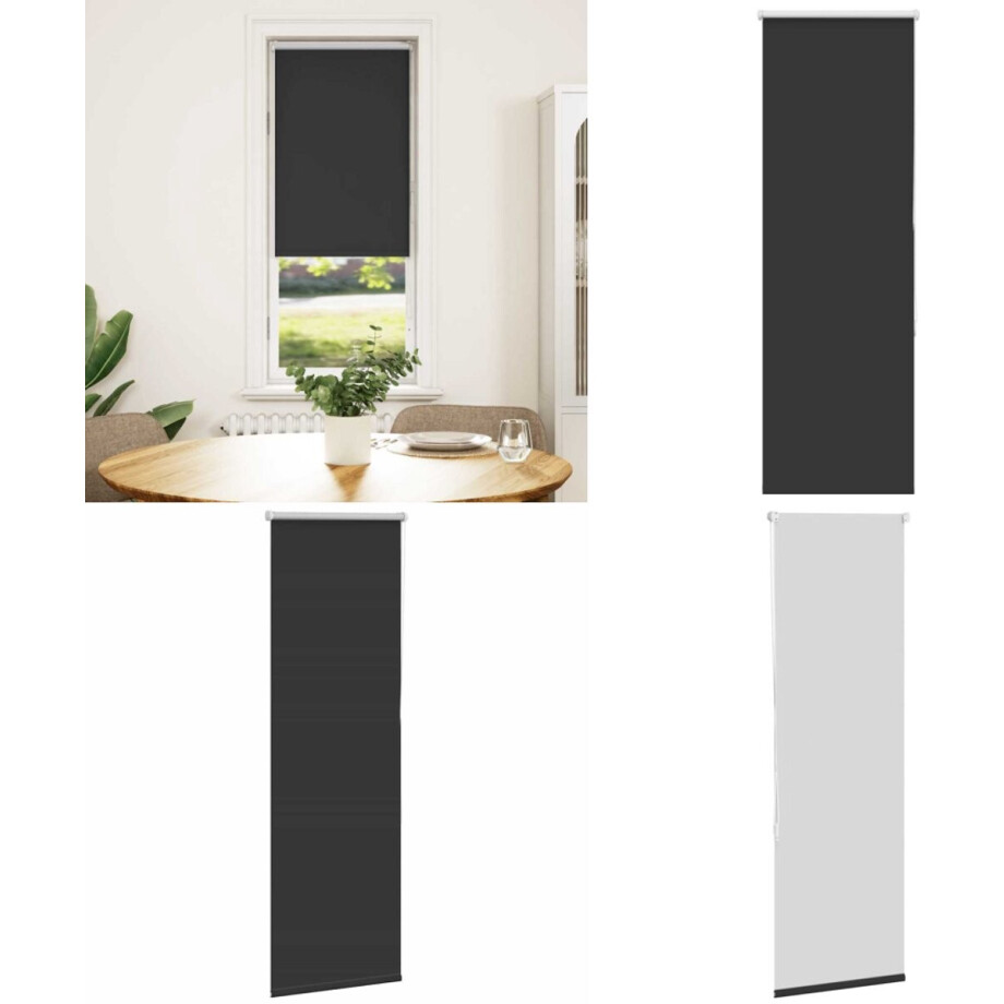 vidaXL Rolgordijn verduisterend 60x175cm stofbreedte 55,7 cm polyester - Rolgordijn - Rolgordijnen - Dag- En Nachtgordijn - Verduisterend Rolgordijn afbeelding 1