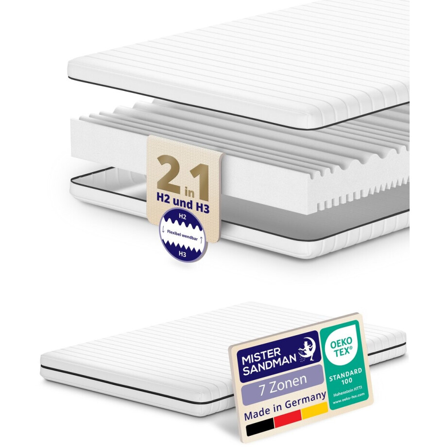Matras - 70x200 - 7 zones - koudschuim - premium plus tijk - 15 cm hoog - Gemiddeld Matras - 70x200 - 7 zones - koudschuim - premium plus tijk - 15 cm hoog - Gemiddeld afbeelding 1
