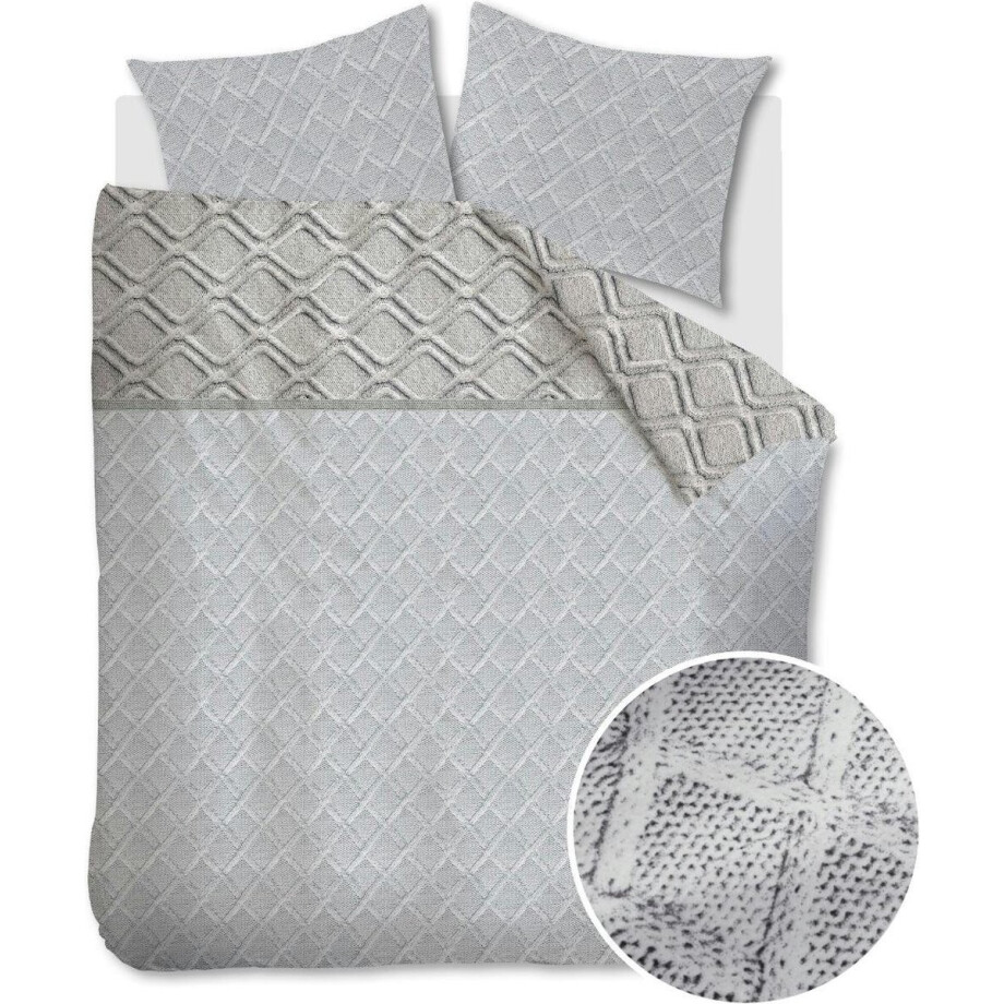 Riviera Maison Warmness dekbedovertrek - Lits-Jumeaux - 240x200/220 - Gebroken wit afbeelding 1