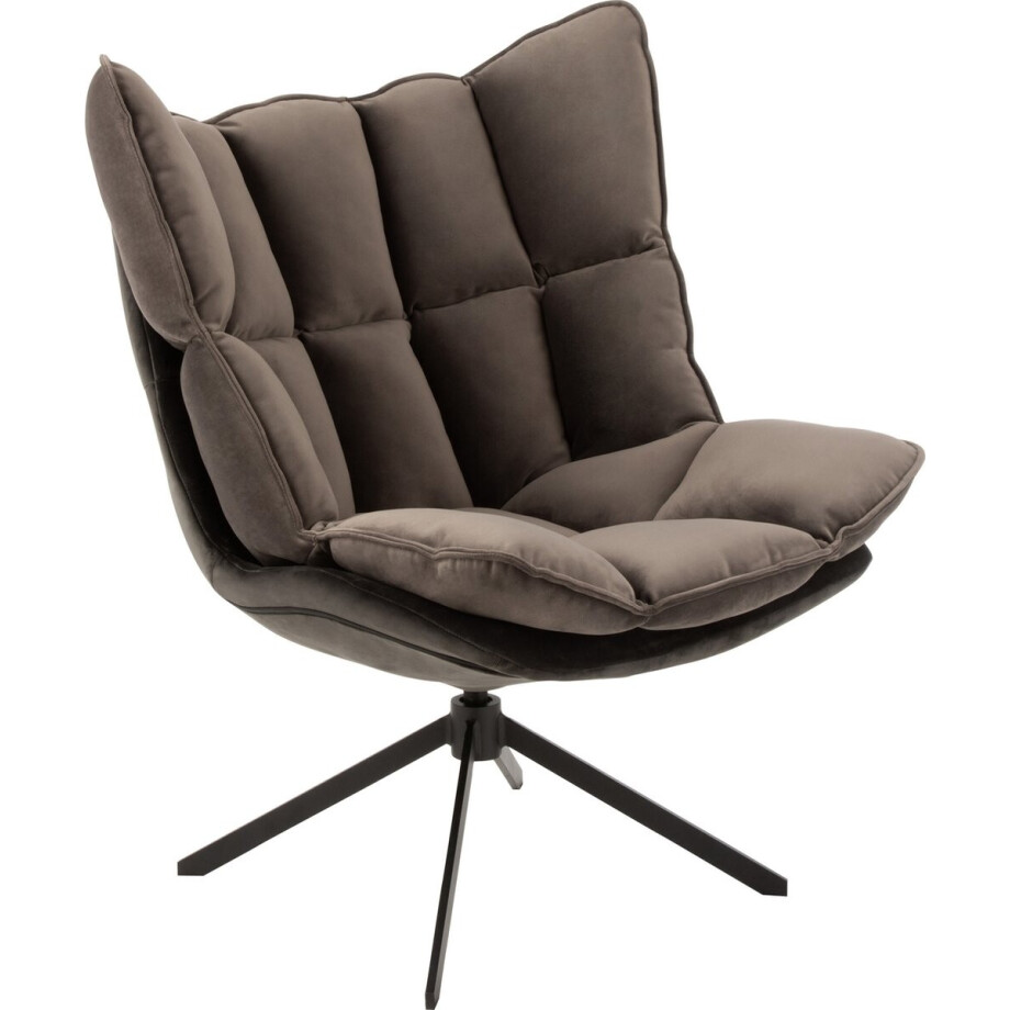 J-Line stoel Relax Kussen Op Frame - textiel/metaal - grijs afbeelding 1