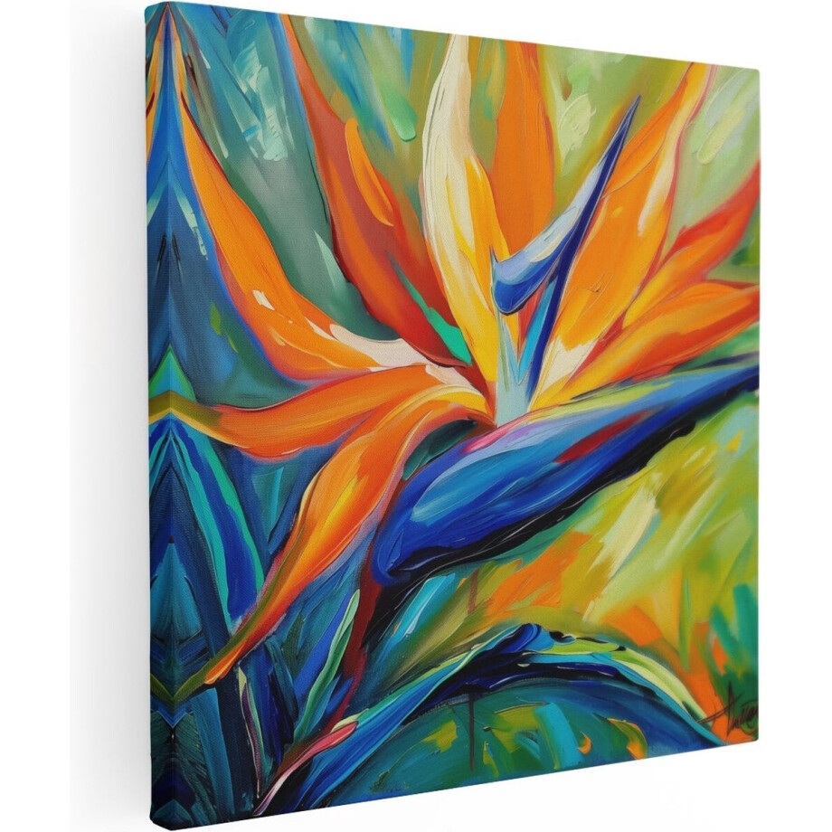 Artaza Canvas Schilderij Bloemen - 90x90 cm - Wanddecoratie Bloem - Muurdecoratie Kleurrijk - Schilderijen Op Canvas Artaza Canvas Schilderij Bloemen - 90x90 cm - Wanddecoratie Bloem - Muurdecoratie Kleurrijk - Schilderijen Op Canvas afbeelding 1