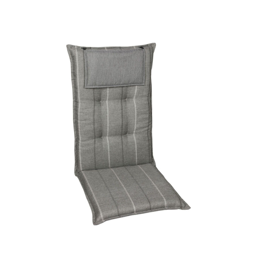 GO-DE Textil Tuinkussen (Stoelkussens voor stoelen met een lange rugleuning, Grijs) afbeelding 1
